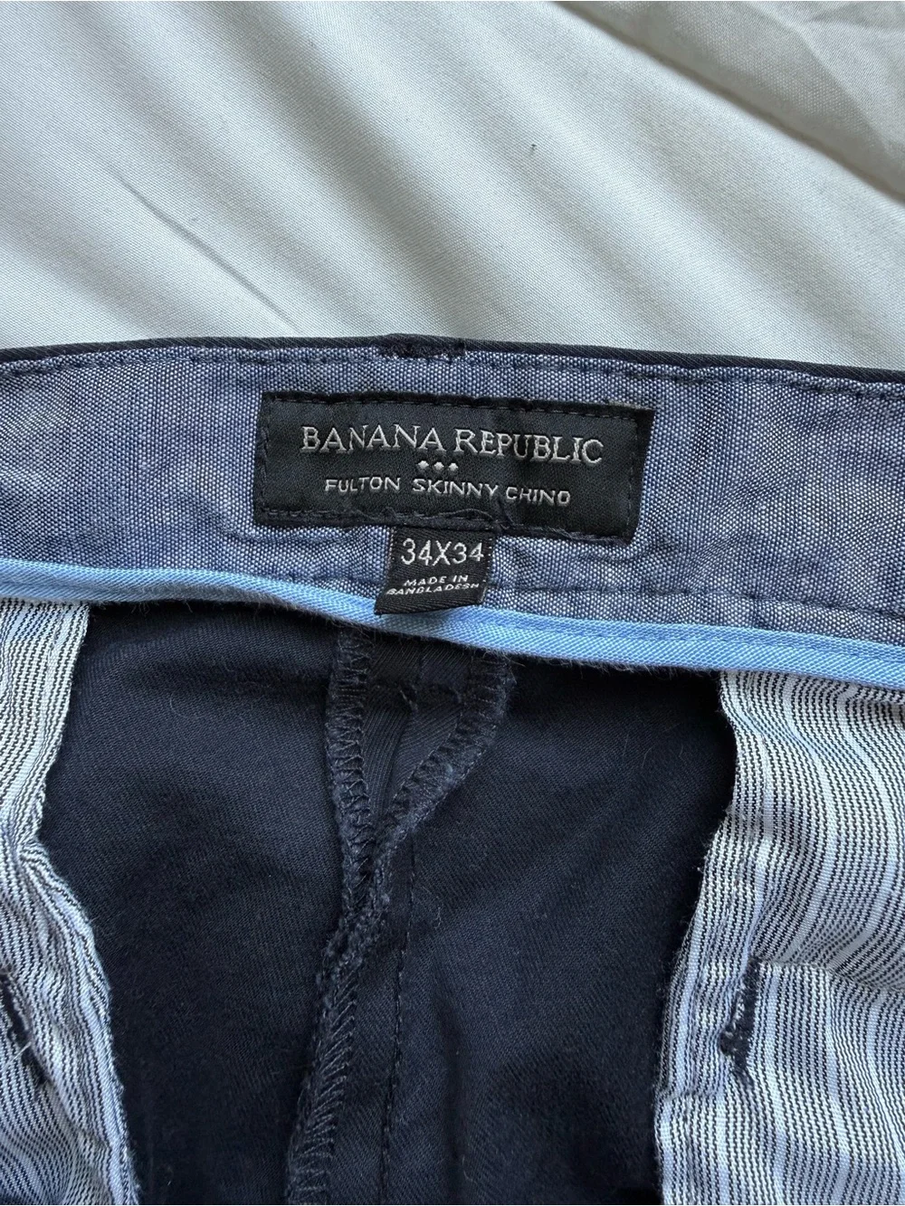 Banana Republic Men's Navy Slim Chinos